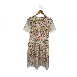 Sonnet James Play Dress Floral Knee Length Short Sleeve Pockets Size XS